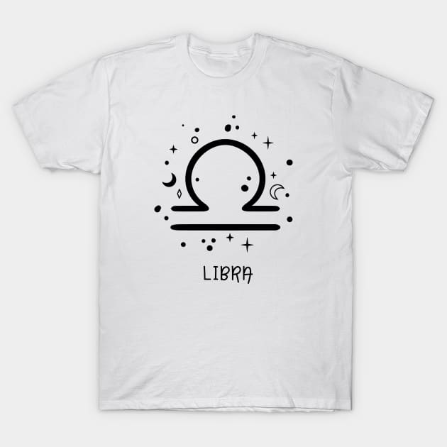 Libra Celestial Zodiac Sign Symbol T-Shirt by The Cosmic Pharmacist